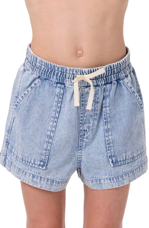 Kids' Kaylas Drawstring Denim Shorts (Big Kid)