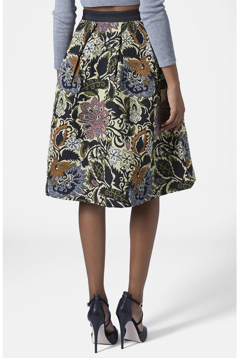 'Kirada' Jacquard Midi Skirt, Alternate, color, BLACK MULTI