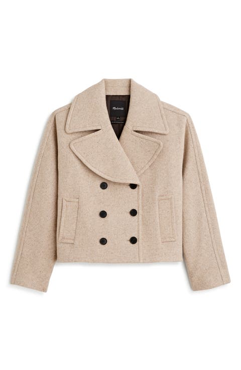 Oversize Collar Short Peacoat