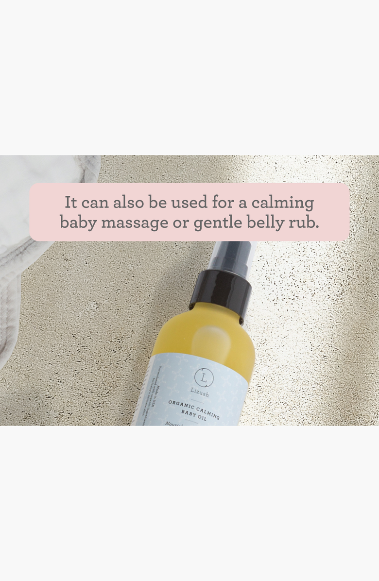 Lizush Organic Calming Baby Oil, Alternate, color, NO COLOR