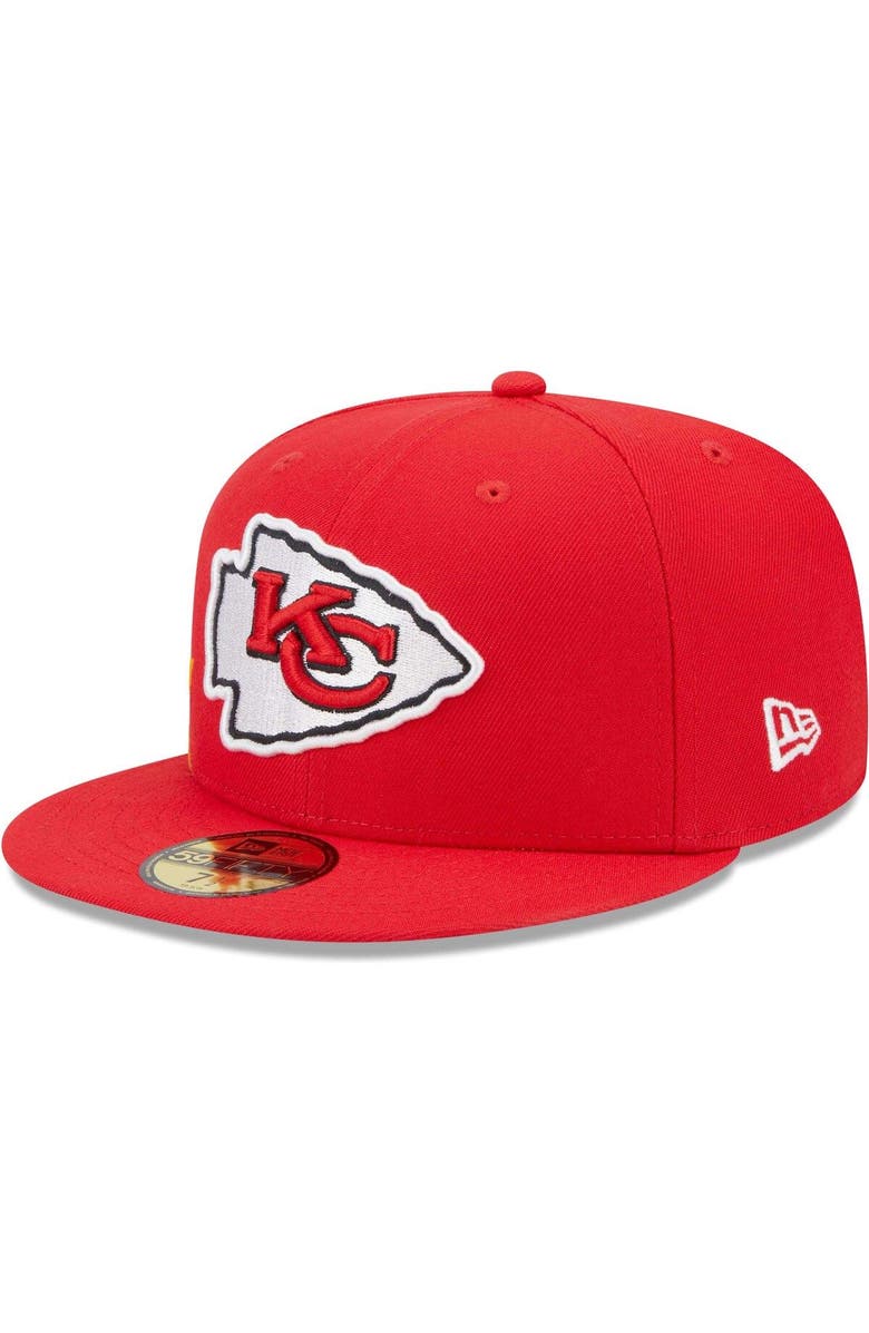 New Era Men's New Era Red Kansas City Chiefs Arch 59FIFTY Fitted Hat, Alternate, color, 