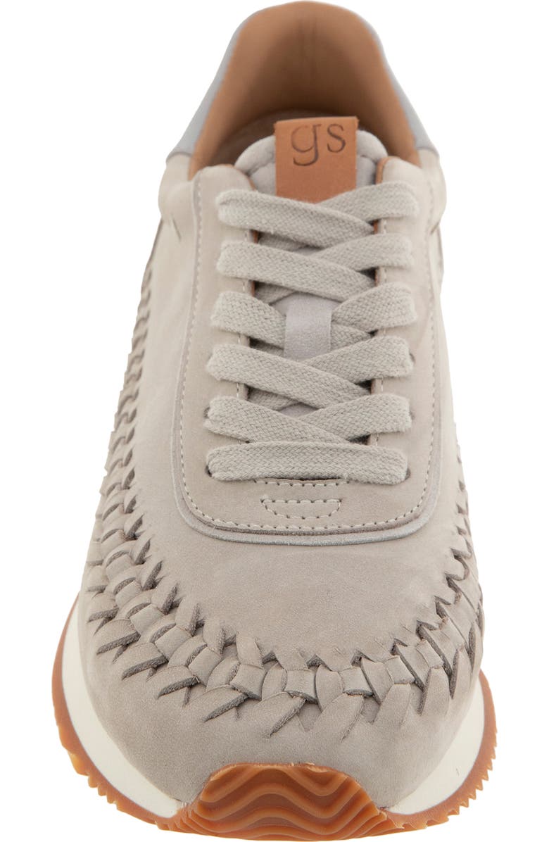 Gentle Souls Jolena Woven Detail Sneaker, Alternate, color, Light Grey Leather