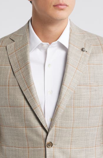 Jack Victor Midland Contemporary Fit Windowpane Check Wool