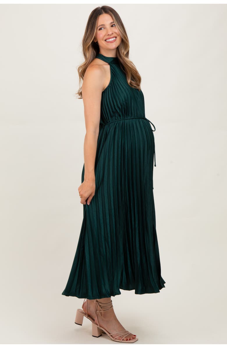 PinkBlush Pleated Halter Dress, Alternate, color, 