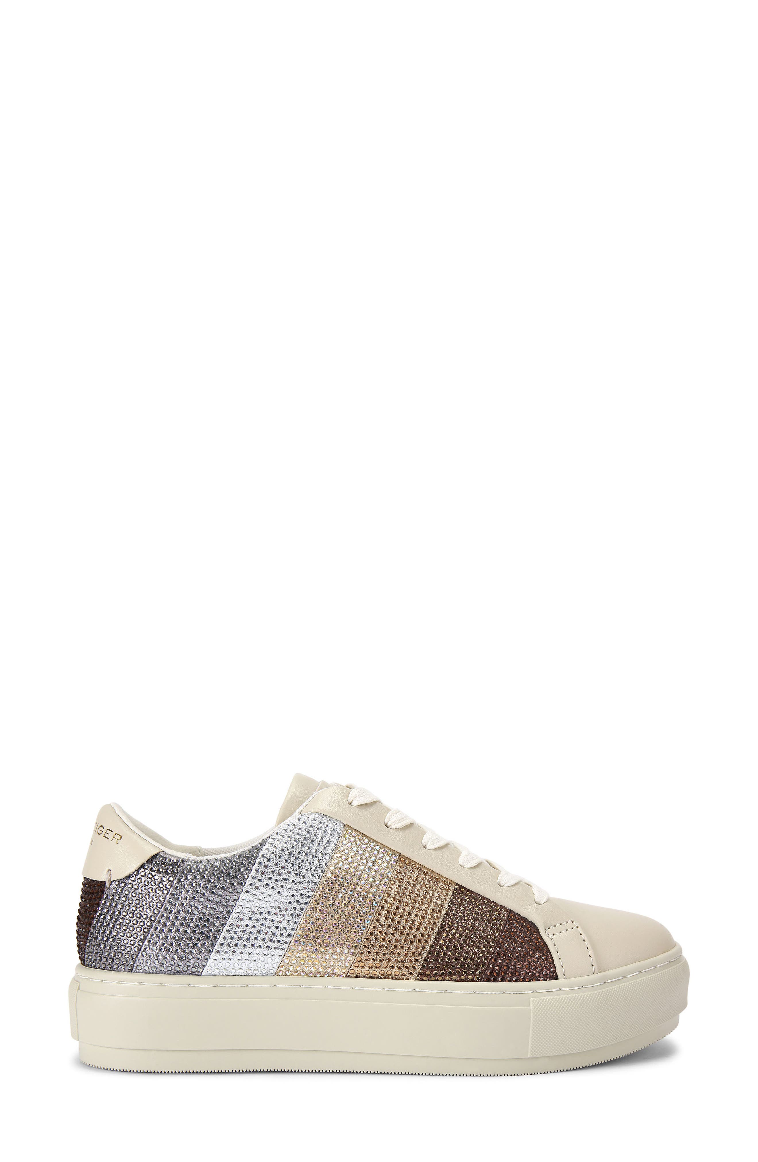 Kurt Geiger London Laney Crystal Stripe Platform Sneaker, Alternate, color, 