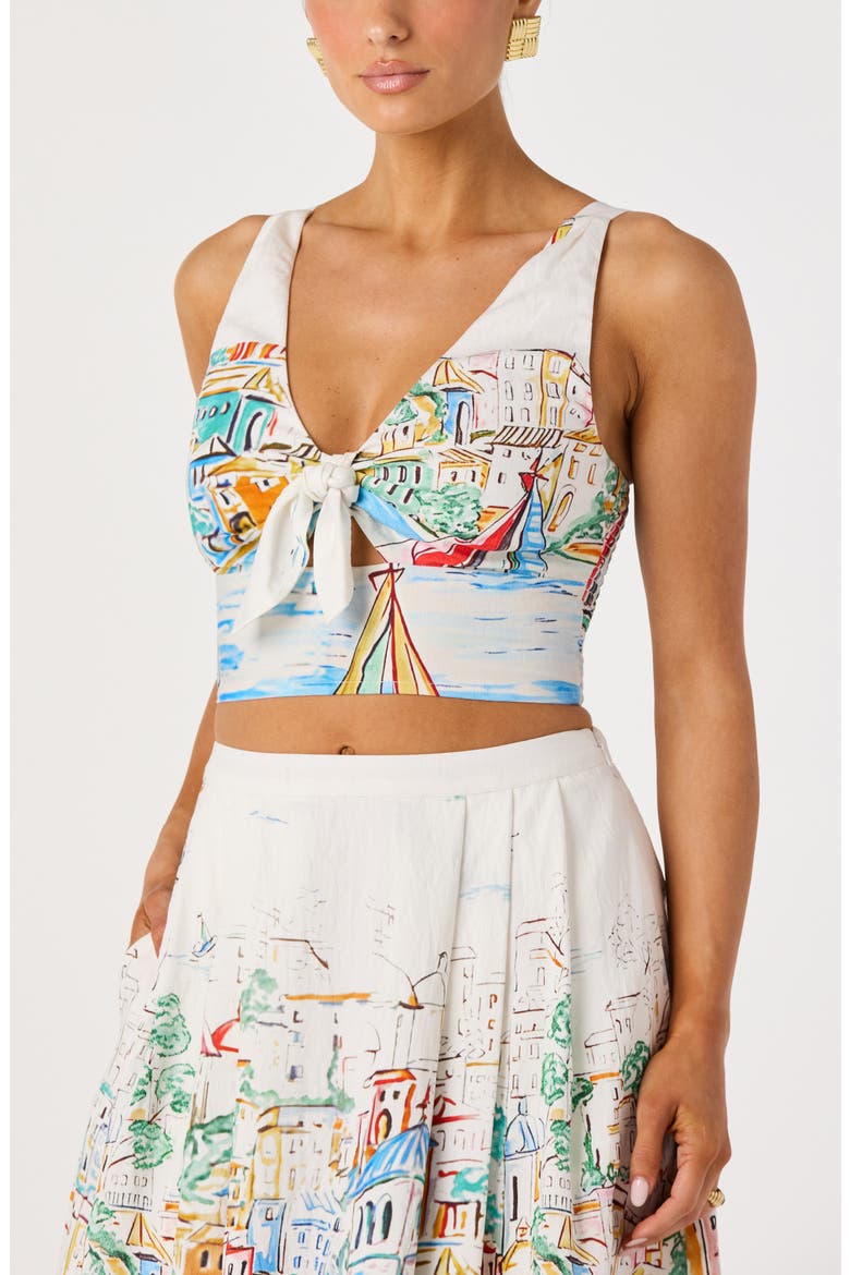 Wendy Island Sketch Print Crop Top, Alternate, color, ISLAND SKETCH