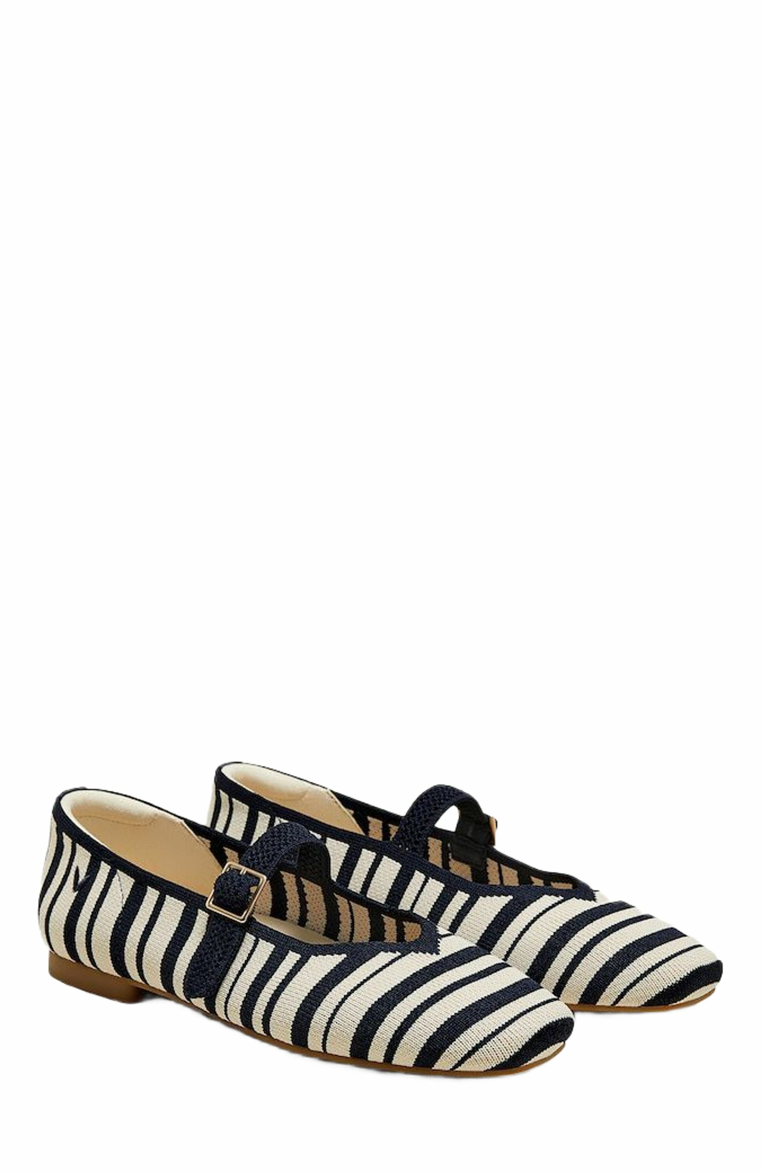  Navy Ivory Multi Stripe