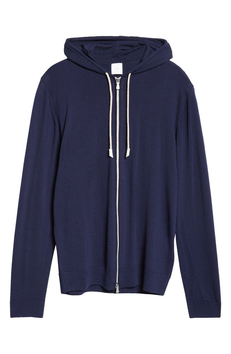 Eleventy Full Zip Wool Hooded Sweater, Alternate, color, 