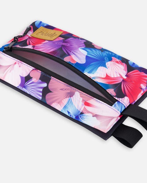 Deux Par Deux Double Pencil Case Butterfly In Black