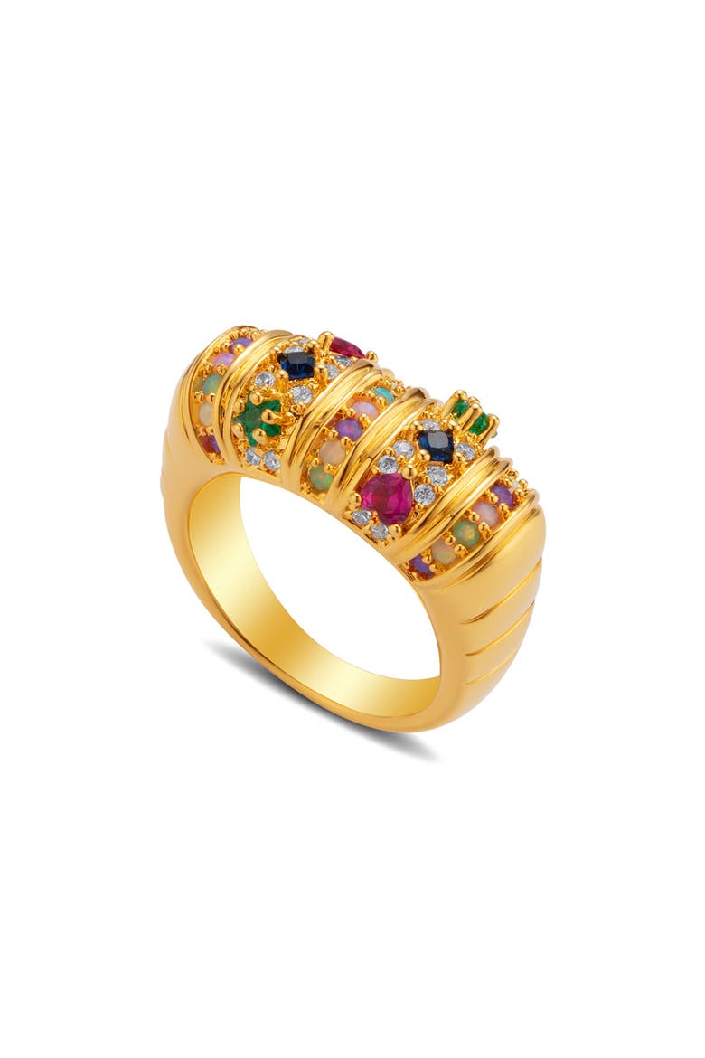 Royalty Ring, Main, color, GOLD/ MULTI CUBIC ZIRCONIA