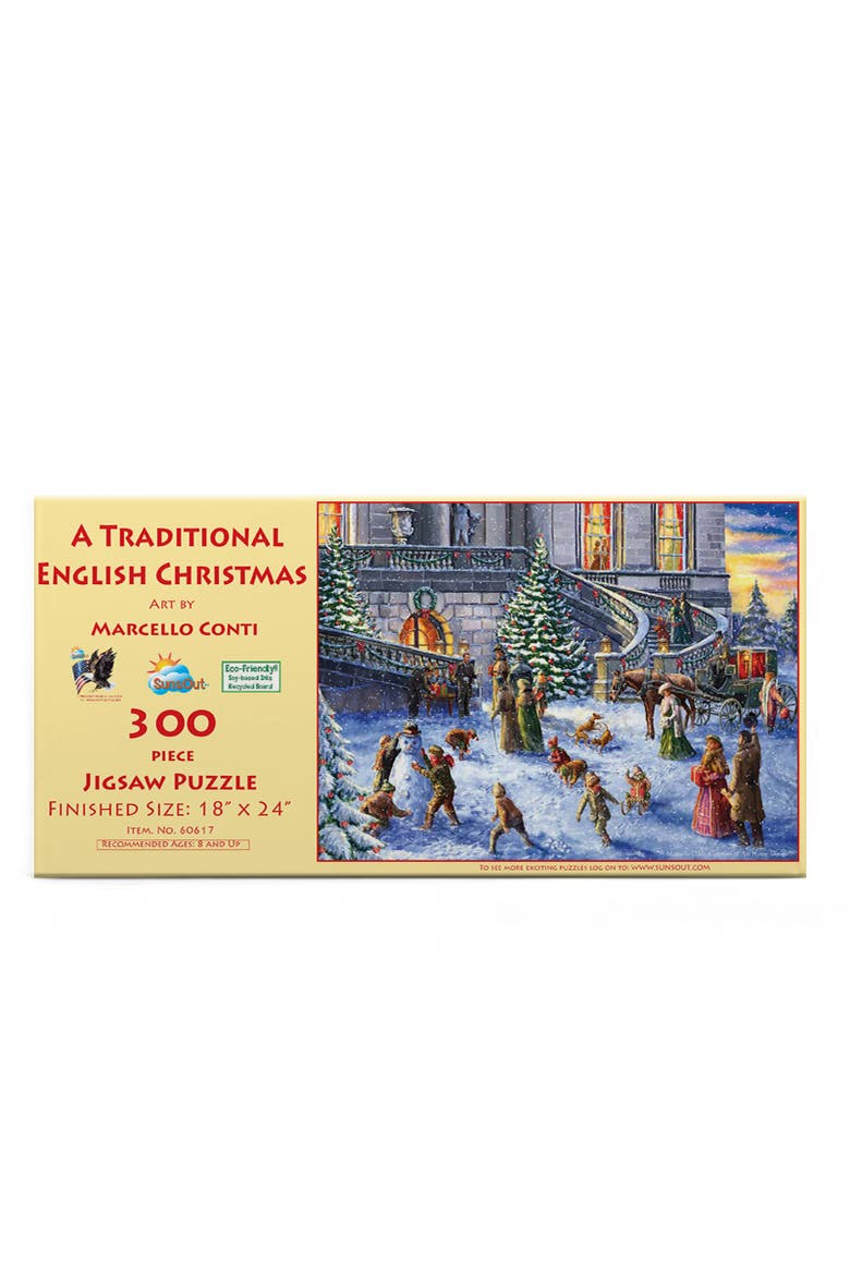 A Traditional English Christmas 300 piece Jigsaw Puzzle for Adults, Alternate, color, Multicolor