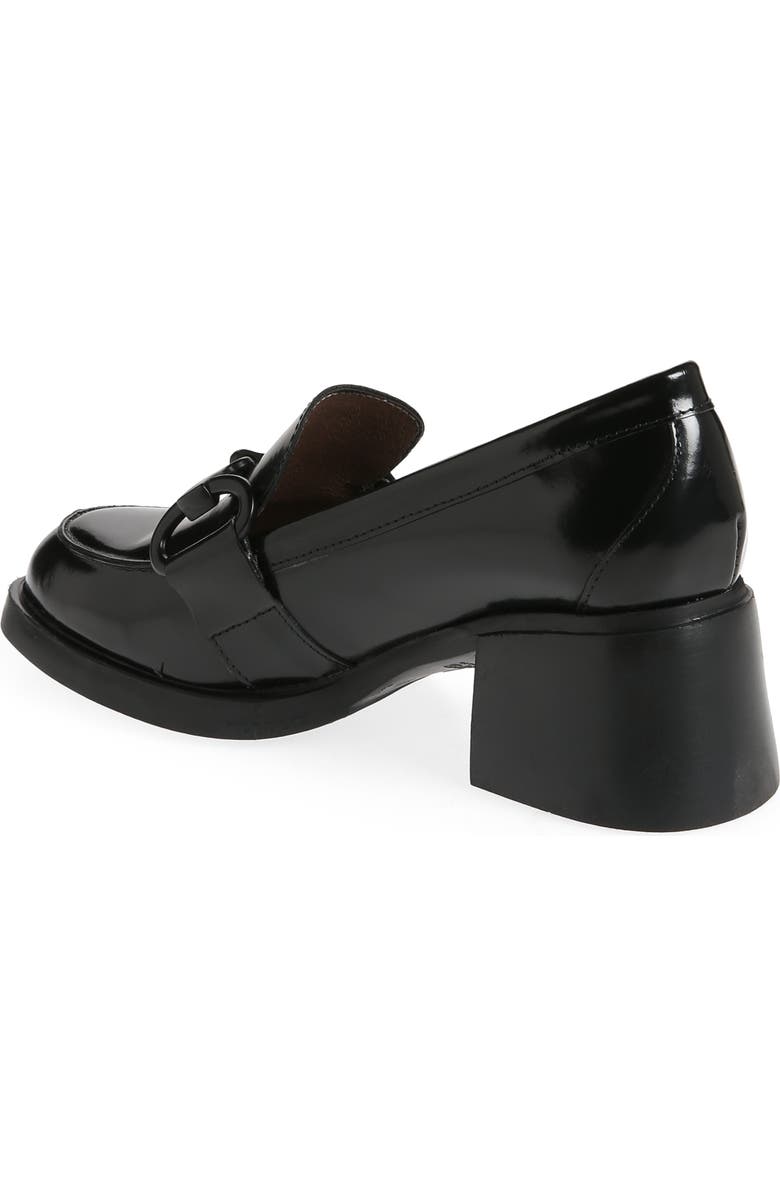 Wonders Block Heel Bit Loafer, Alternate, color, Black