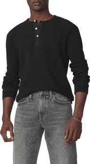 Joe's Long Sleeve Waffle Henley T-Shirt