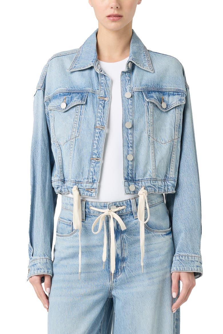 Crop Denim Jacket, Alternate, color, FEELING GOOD