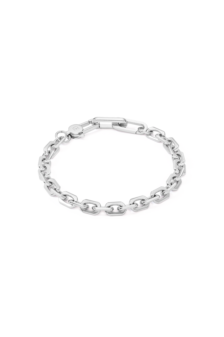 Unisex Bracelet Link Chain Silver, Main, color, Silver