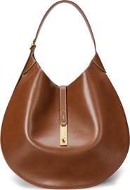 Polo Ralph Lauren Large Polo ID Leather Shoulder Bag