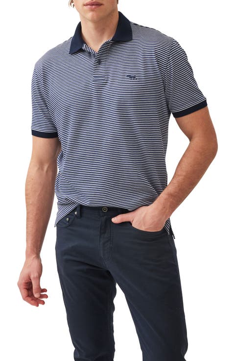 Wye Creek Stripe Cotton Jacquard Polo