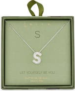Leith Pavé Cubic Zirconia Initial Pendant Necklace