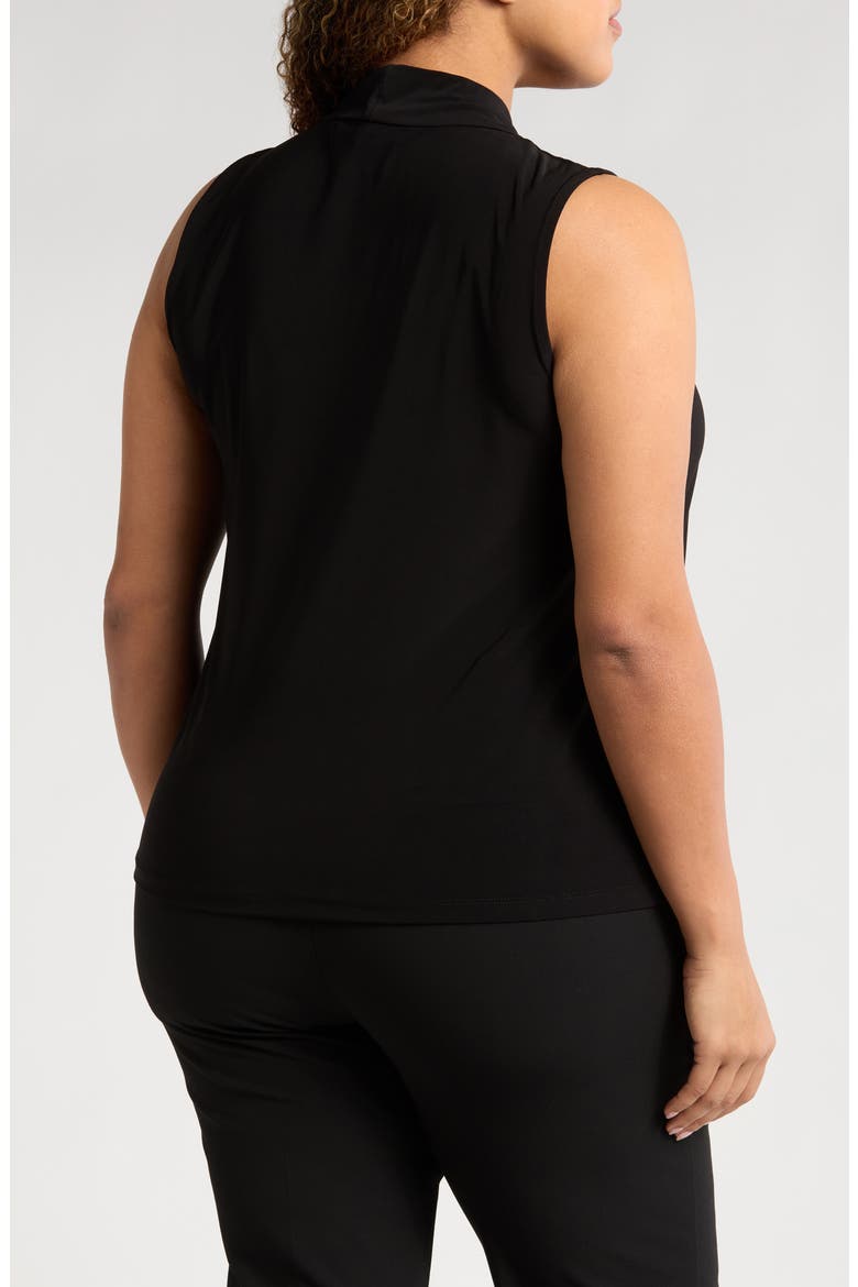 Twist Neck Sleeveless Top, Alternate, color, BLACK