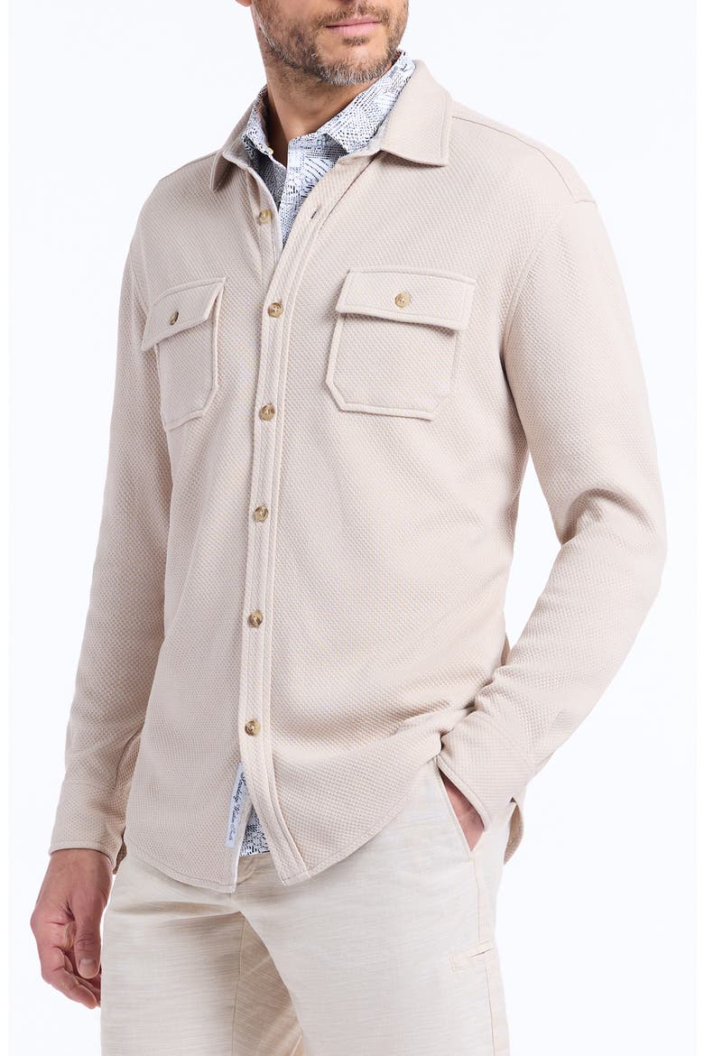 Eastling Cotton Button-Up Shirt, Alternate, color, OATMEAL