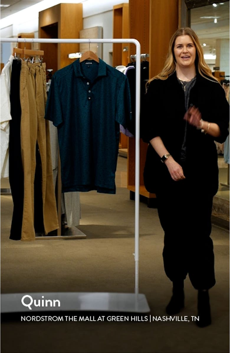 Greens Keeper Abstract Print Stretch Golf Polo, sales video thumbnail