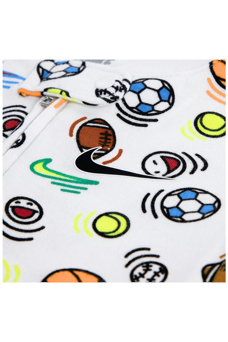 Sports Footie Coverall, Alternate, color, WHITE