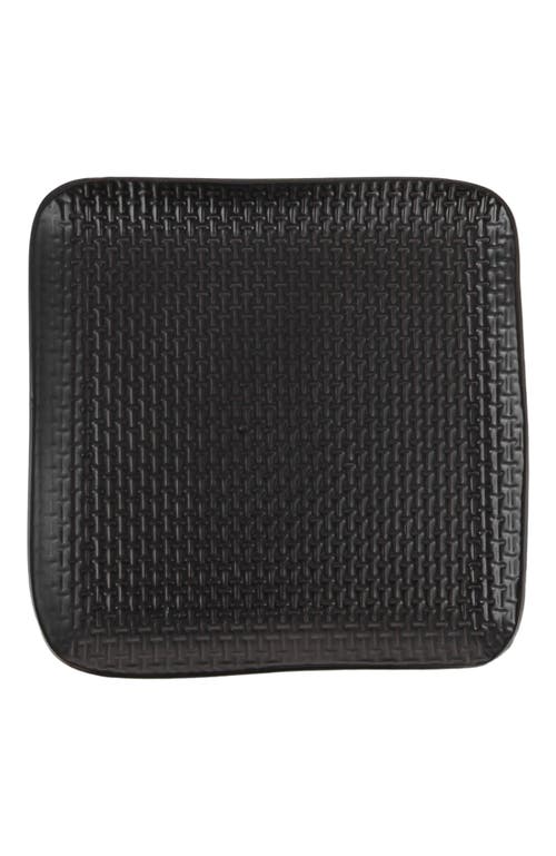 Stone Lain Olivia Stoneware 4-piece Salad Plate Set In Black