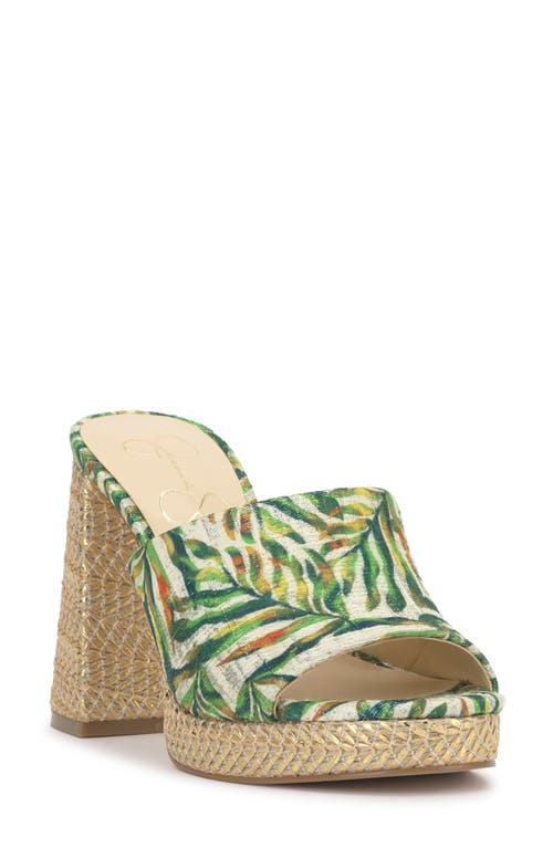 Jessica Simpson Kameena Platform Wedge Sandal In Green Mult