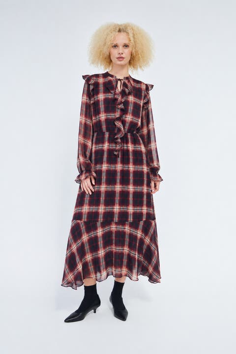 Dittacras Ruffle Midi Dress