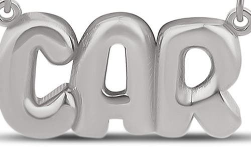 Shymi Helium Script Necklace In Silver