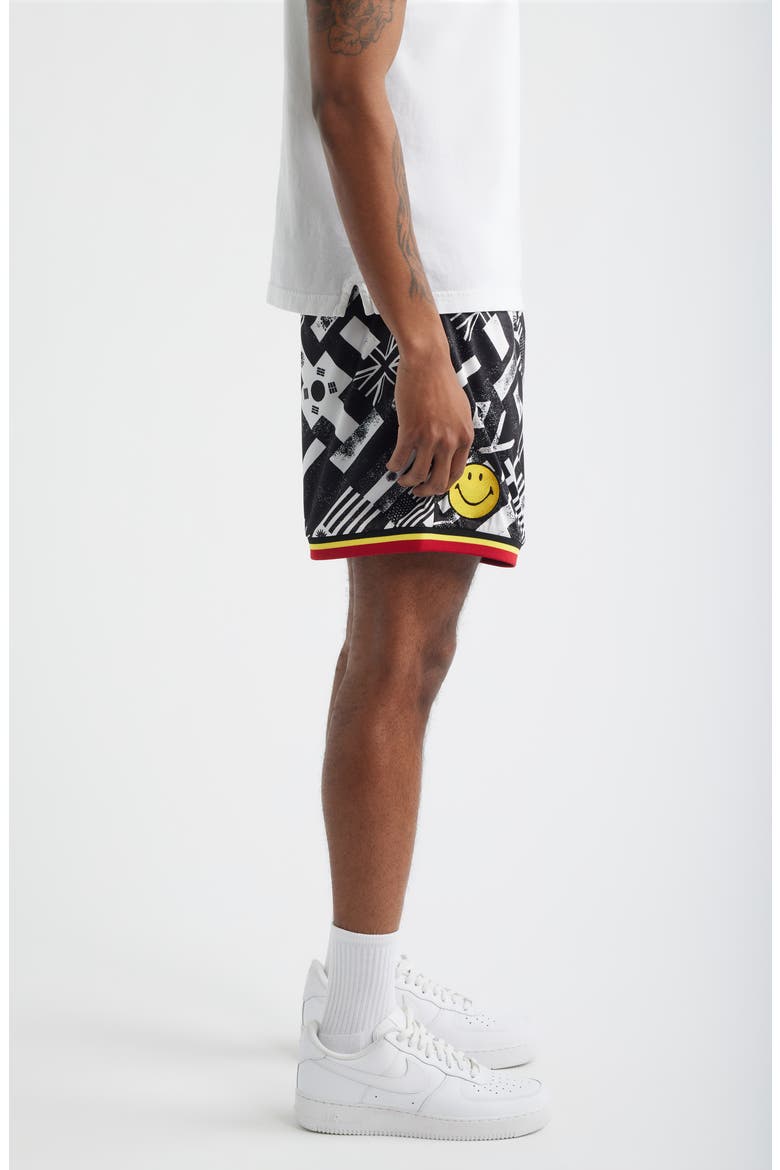 SMILEY® International Flag Soccer Shorts, Alternate, color, WHITE