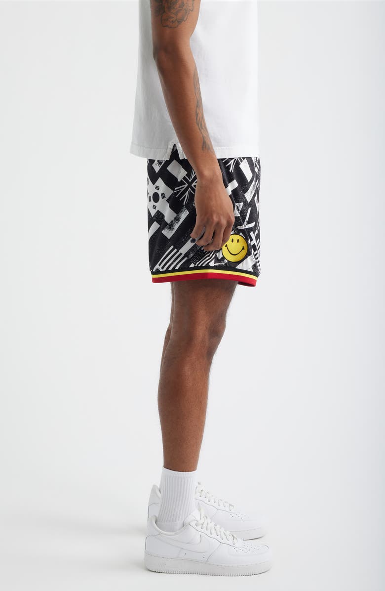 MARKET SMILEY<sup>®</sup> International Flag Soccer Shorts, Alternate, color, White