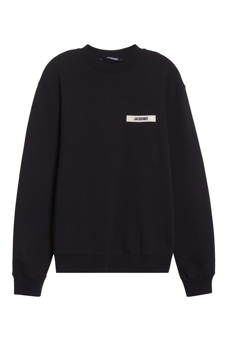 Le Sweatshirt Gros Grain Sweatshirt, Alternate, color, BLACK