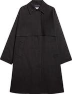 Jil Sander Oversize Wool Cape Trench Coat