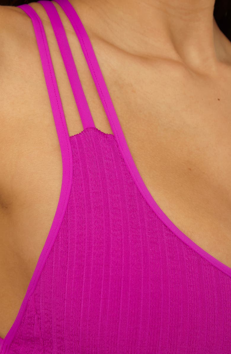 Becca Crinkle Crush One-Piece Swimsuit, Alternate, color, Hibiscus