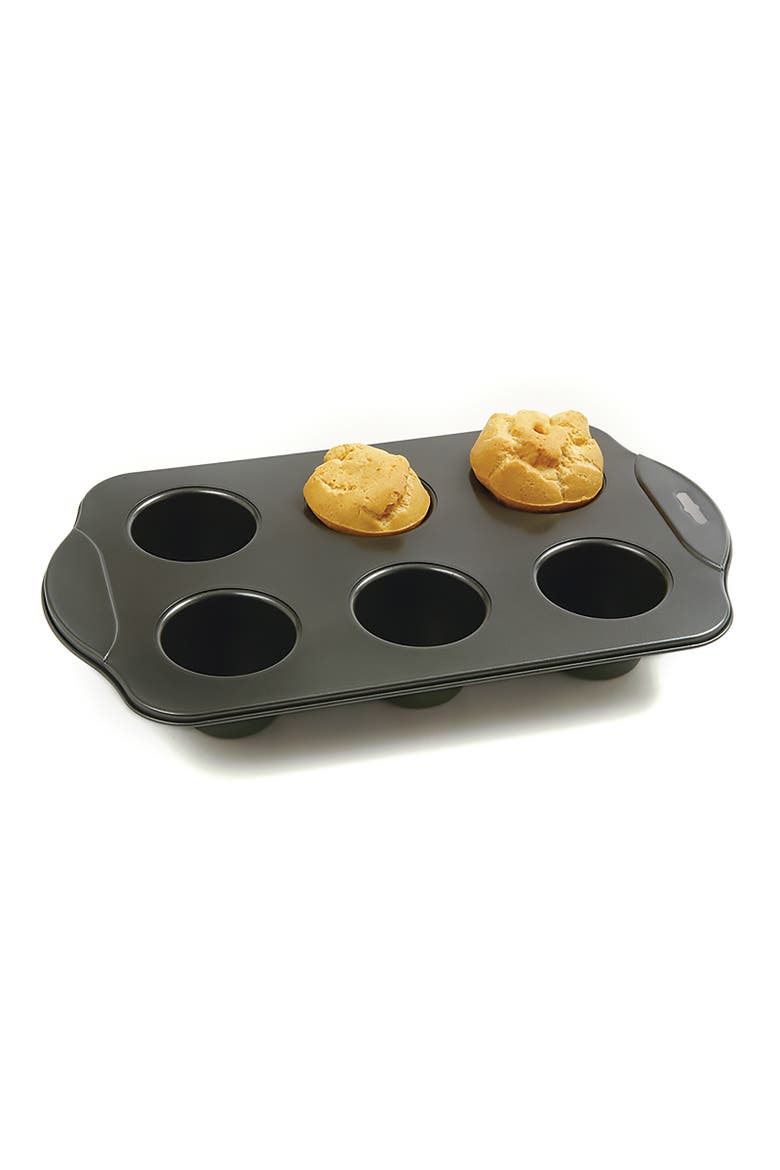 Nonstick Linking Popover Pan, Small, 6-Well Mini Popover Tray, Alternate, color, Black
