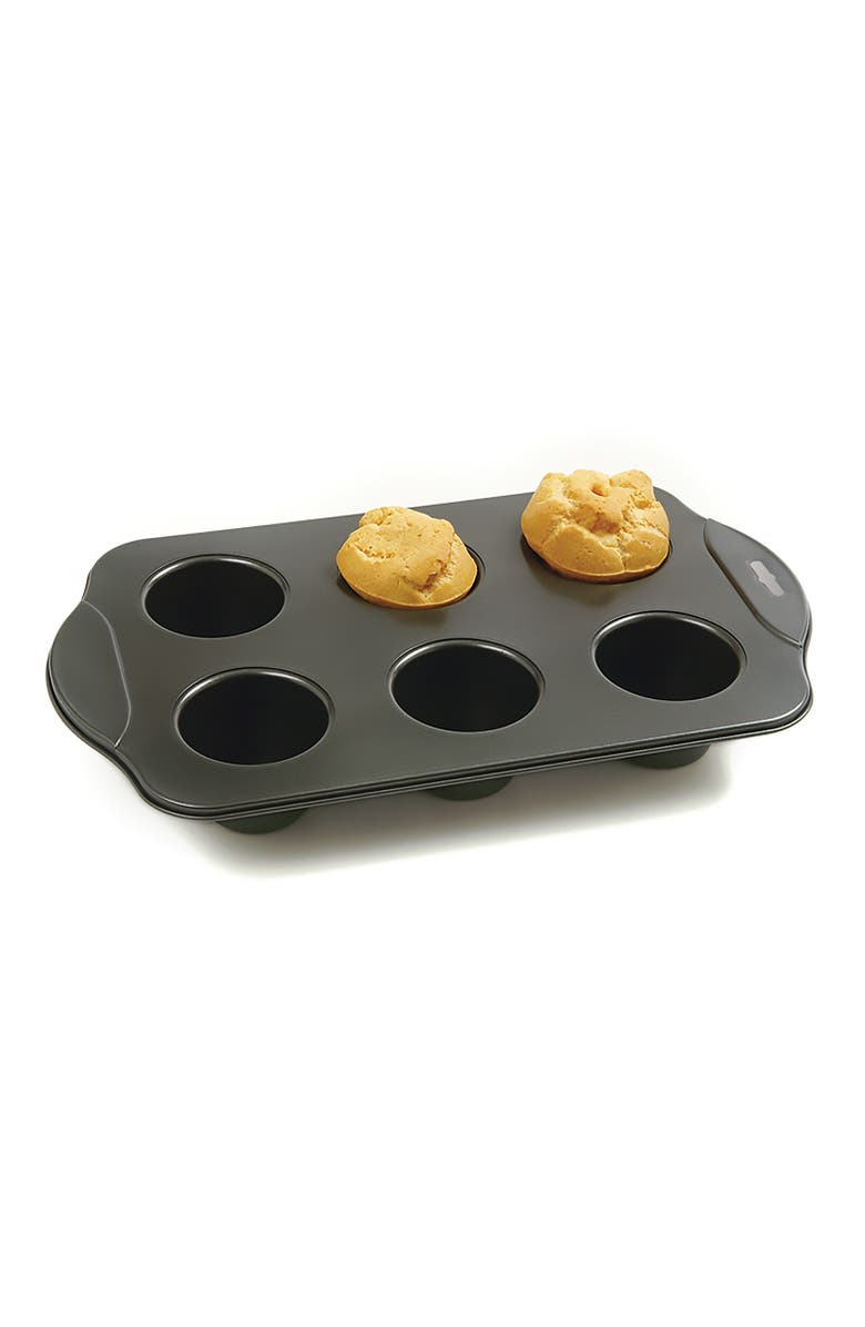 Norpro Nonstick Linking Popover Pan, Small, 6-Well Mini Popover Tray, Alternate, color, Black