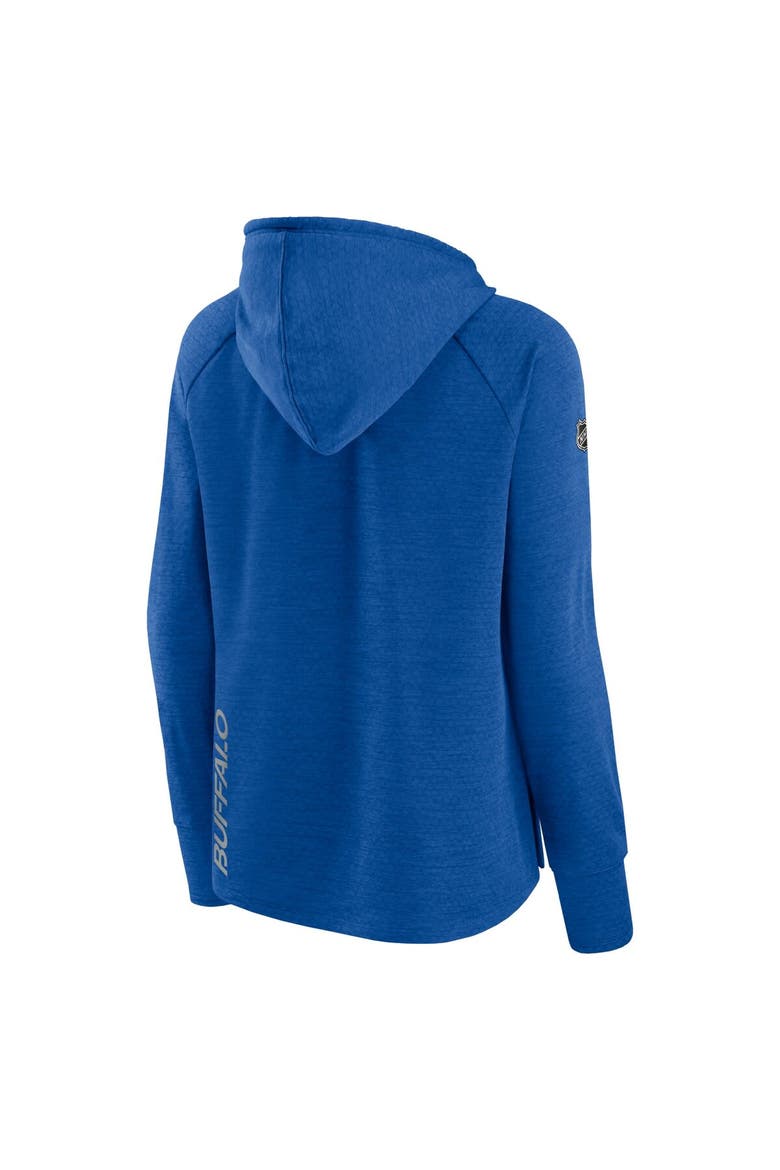 Women's Fanatics Branded  Heather Royal Buffalo Sabres Authentic Pro Pullover Hoodie, Alternate, color, Heather Royal