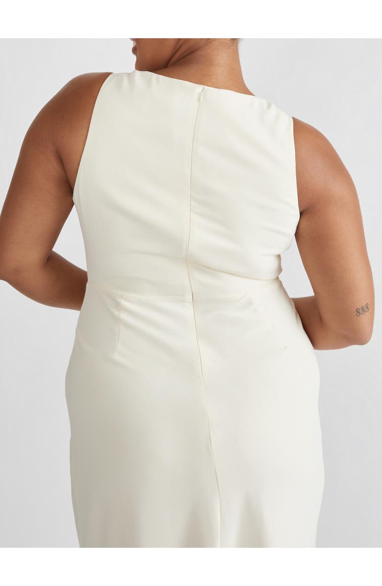 Six Stories Cowl Front Crepe Bridesmaid Dress, Alternate, color, Almond