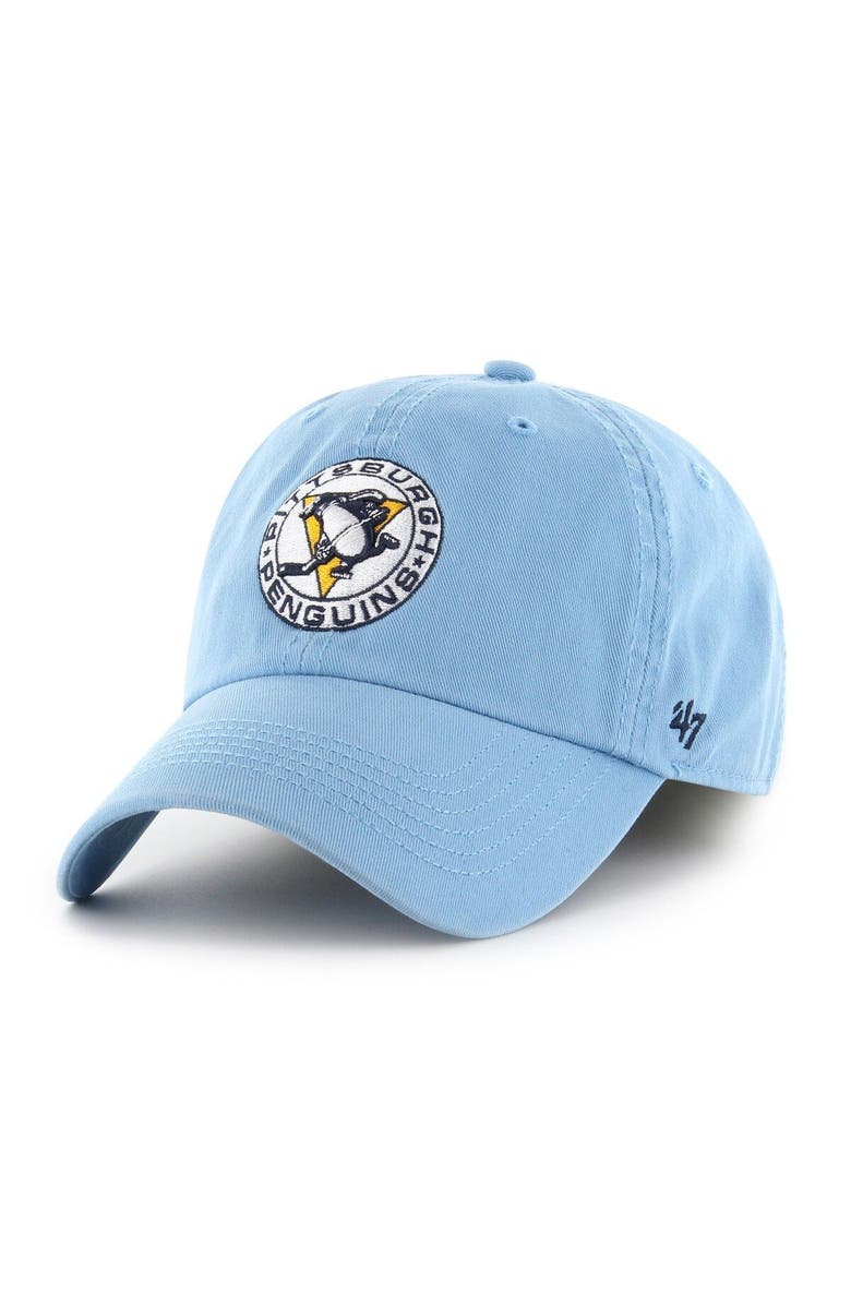 '47 Men's '47 Light Blue Pittsburgh Penguins Vintage Classic Franchise Fitted Hat, Main, color, 