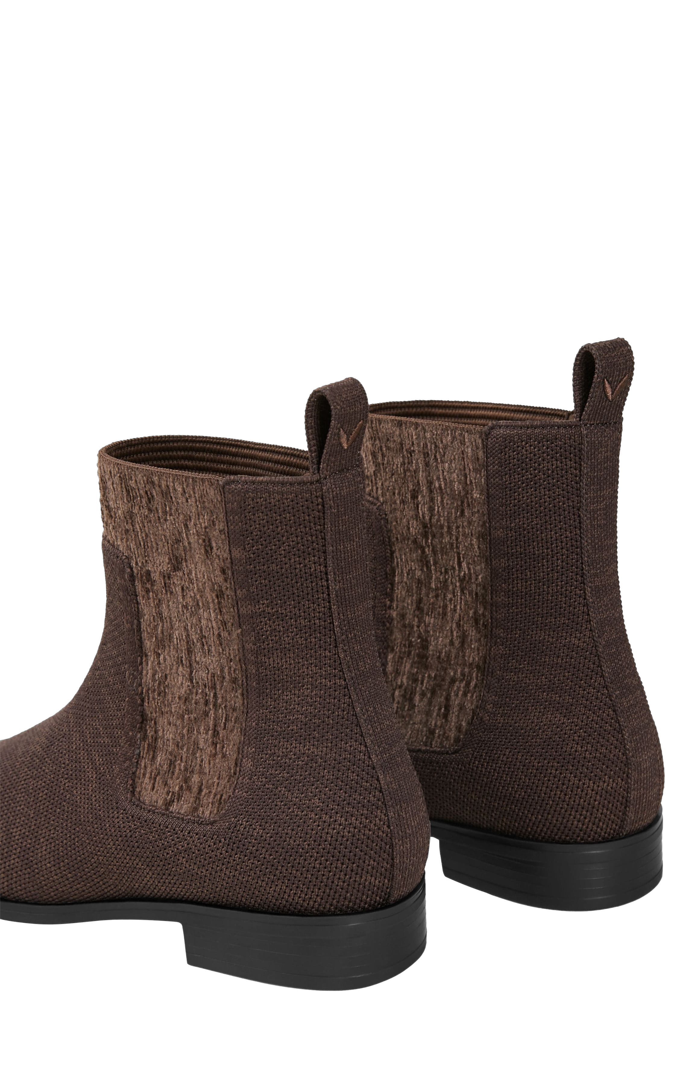 VIVAIA Square-Toe Water-Repellent Ankle Boots, Alternate, color, Dark Chocolate