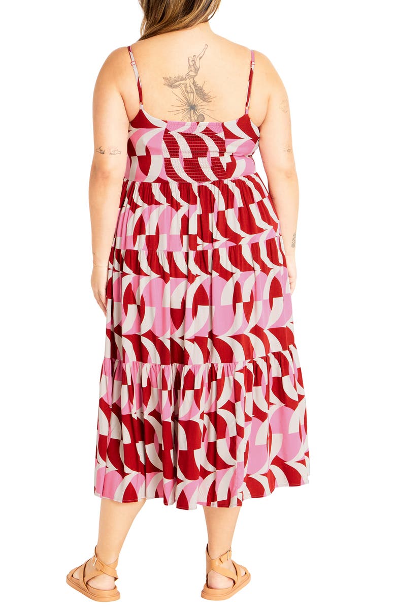 City Chic Mystic Midi Sundress, Alternate, color, Mystic