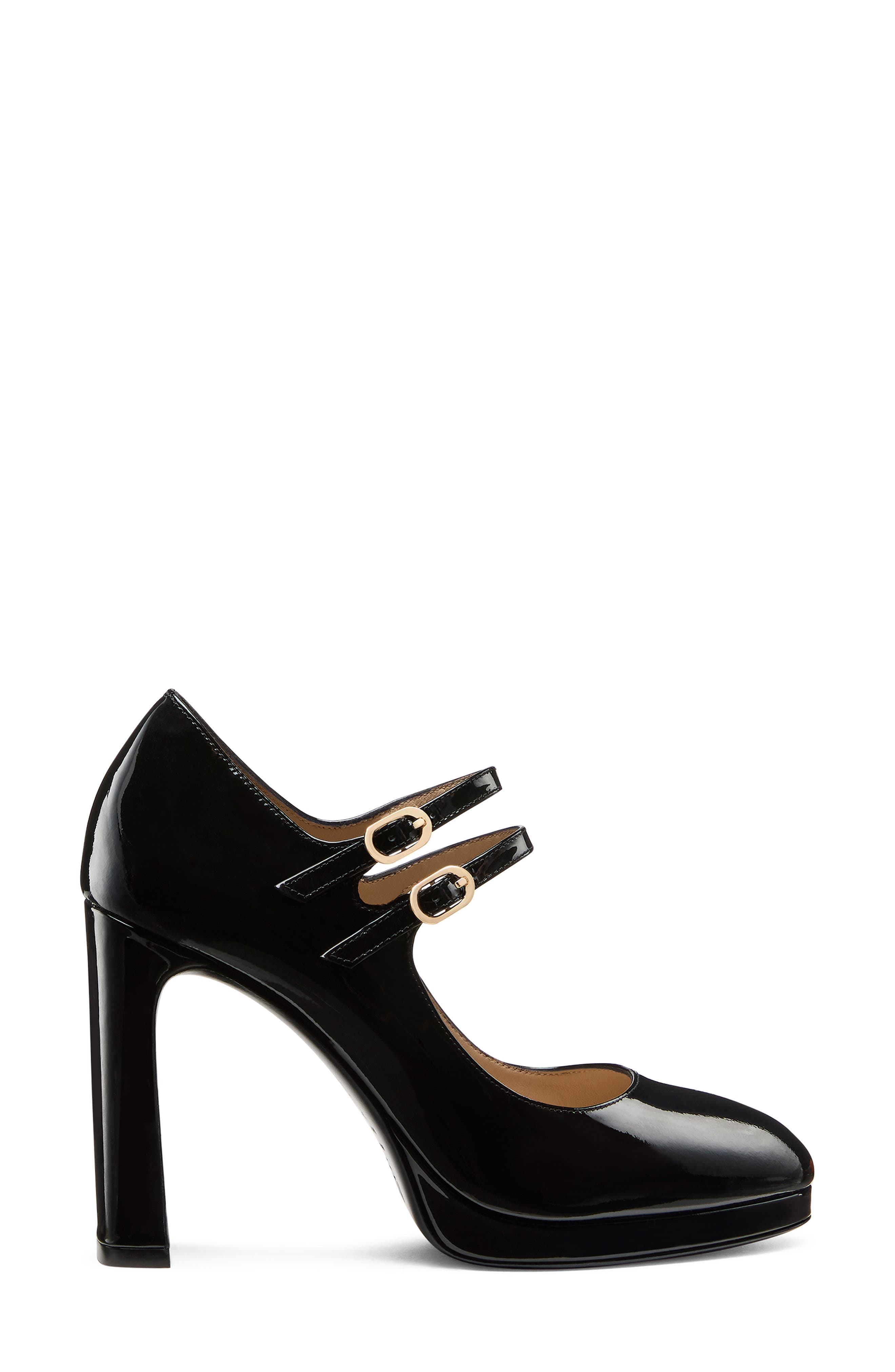 Stuart Weitzman Babette Platform Mary Jane Pump, Alternate, color, Black