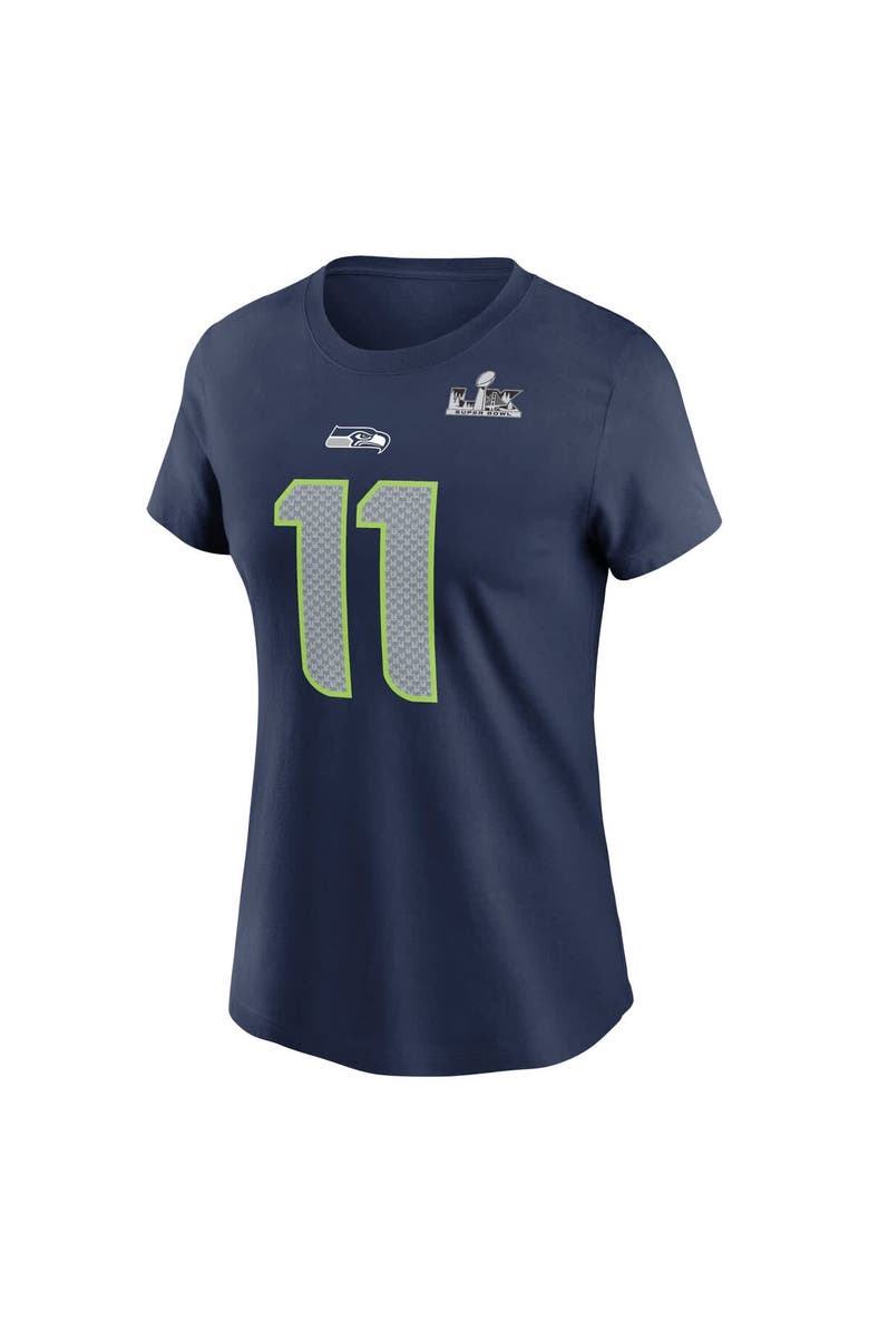 Nike Women's Nike Jaxon Smith-Njigba College Navy Seattle Seahawks Super Bowl LX Patch Name & Number T-Shirt, Alternate, color, College Navy