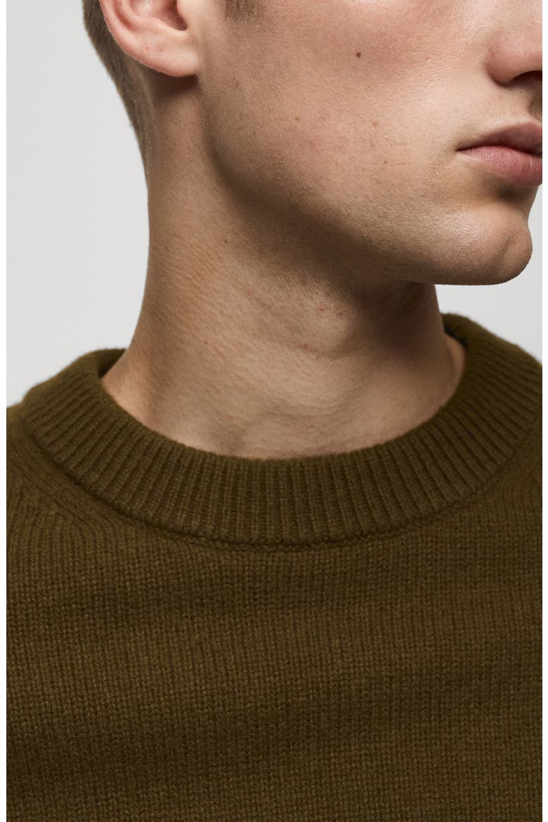 Crewneck Sweater, Alternate, color, OLIVE GREEN