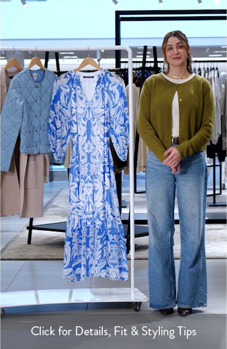 Paisley Floral Tiered Maxi Dress, sales video thumbnail