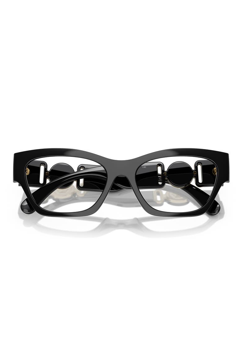 52mm Cat Eye Optical Glasses, Alternate, color, BLACK