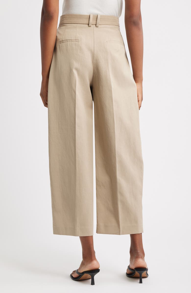 MANGO Olivia Pleated Straight Leg Pants, Alternate, color, Medium Brown