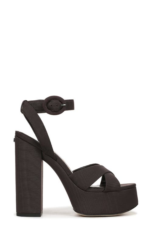 Sam Edelman Savannah Ankle Strap Platform Sandal In Brown