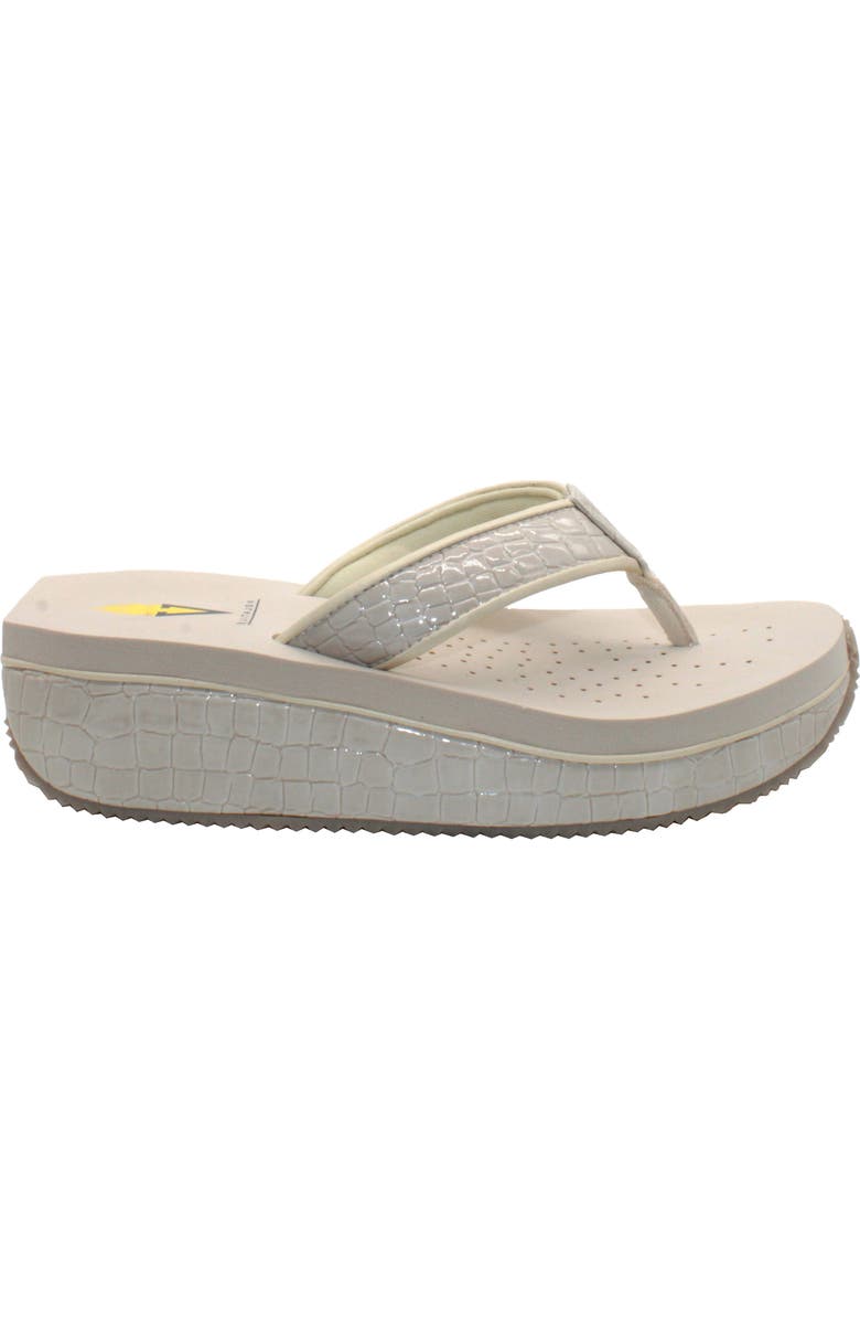 Volatile 'Mini Croco' Wedge Sandal, Alternate, color,